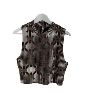 Anthropologie Cropped Knit Mockneck Tank - NWT